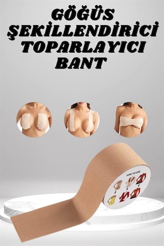 Alemdarshop Toparlayıcı Göğüs Bandı, Suya Dayanıklı, Hassas Ciltlere Uygun Çok Renkli