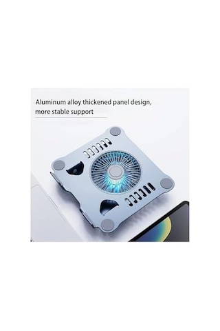Daytona 804d 360 Derece Dönebilir Alüminyum Katlanabilir Laptop Macbook Standı Koyu Gri