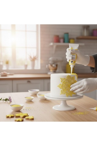 Sarı Glazür 100 Gr Pasta Ve Kurabiye Dekor Glaze Kaplama