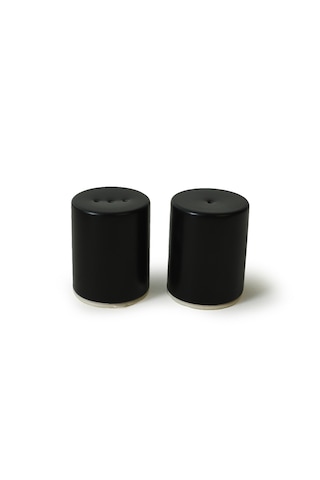 Keramika Mat Siyah Stackable Tuzluk / Biberlik 6 Cm