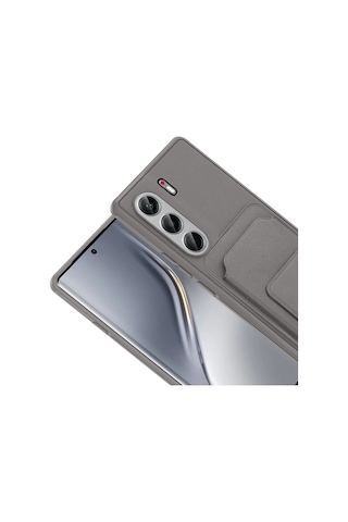 Tecno Camon 40 Pro Kılıf Deri Dokulu Ve Kartlıklı Bikart Tpu Premium Kapak Lacivert
