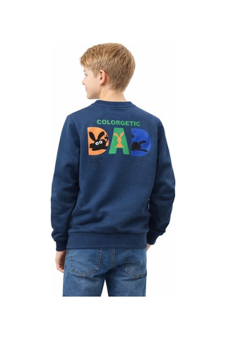 Baglan Erkek Çocuk Önü Baskılı Sweatshirt Bgl-st05234 Petrol