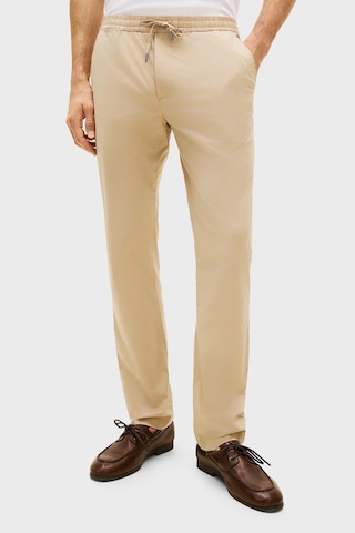 Tommy Hilfiger Pamuklu Bağlamalı Normal Bel Düz Paça Pantolon Erkek Pantolon Mw0mw42340 Rbt Kum