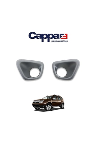 Cappafe Dacia Duster Sis Farı Çerçevesi Mat Gri 2010-2017