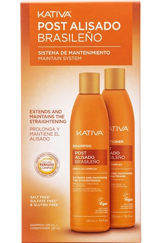 Kativa Post Alisado Saç Düzleştirme Etkili Şampuan 225 ML + Saç Kremi 225 ML
