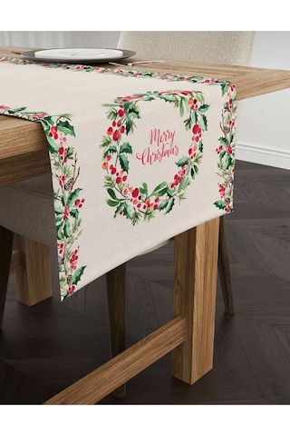 Yılbaşı Runner Örtüsü Yeniyıl Noel Runner 40x140 Renkli