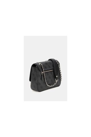 Guess Kadın Siyah Izzy 4g Logolu Mini Çapraz Çanta Antrasit