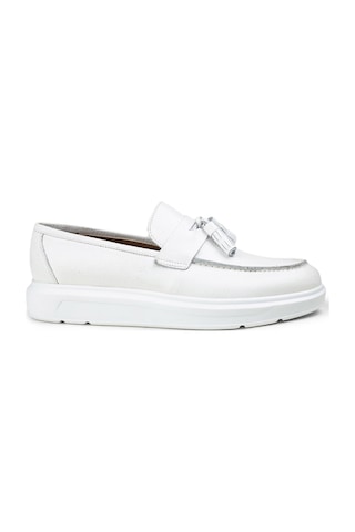 Deery Hakiki Deri Beyaz Comfort Erkek Loafer Beyaz (492271264) Beyaz
