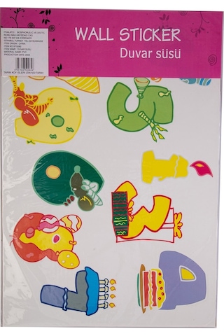 Sıa Duvar Süsü (Sticker) Renkli Rakamlı Pvc