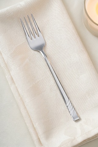 Karat Steel 6 Parça Tatlı Çatalı Takımı - 16 Cm Silver