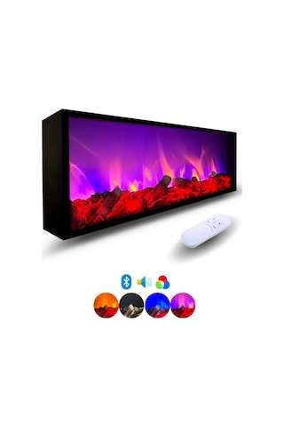 Dekoratif Elektrikli Şömine 120x25x15 Cm - Arif Şömine