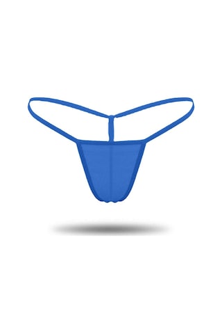 Ang Butik Kadın Mavi Tül Detaylı Tanga Külot