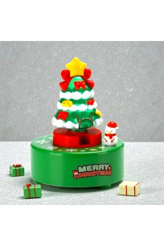 Yılbaşı Müzik Kutusu Kardan Adamlı Dönen Müzk Kutusu Kurmalı Yılbaşı Süsleri