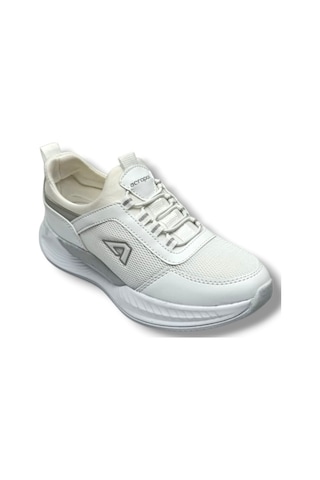 Acropol 137-26 Anorak Slip On Anatomik Kadın Sneaker Beyaz Gümüş 36-40
