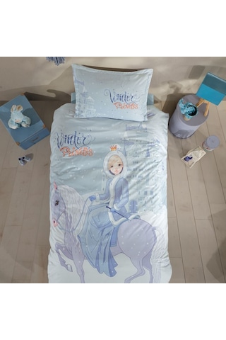 Clasy Tek Kişilik Genç Ranforce Nevresim Takımı Winter Princess Çok Renkli