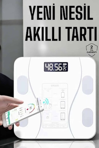 Tartı Baskül Dijital Elektronik Tartı Vücut Analiz Wifi Akıllı Ya Diğer