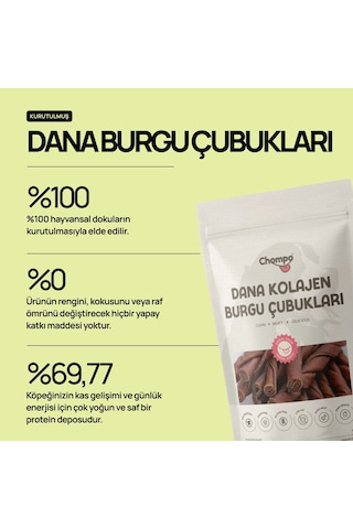 Dana Kolajen Burgu 100% Doğal Katkısız Köpek Ödül Maması 100 Gr