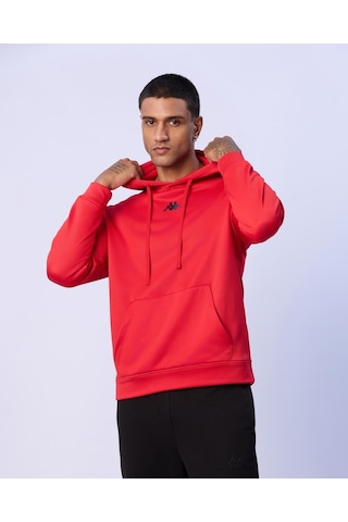 Kappa Palmir Erkek Kırmızı Regular Hoodie