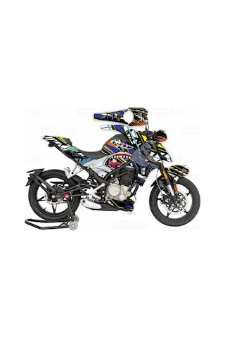 Cf Moto Nk 250 Sticker Set Shark & Dog Design Renkli