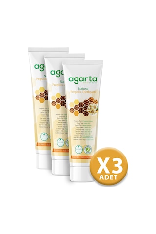 Agarta Doğal Propolis Özlü Diş Macunu 3 x 100 ML