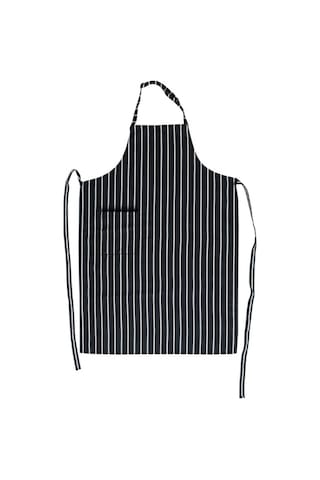 İşmont Askılı Önlük Siyah Beyaz Çizgili Siyah-beyaz Çizgili