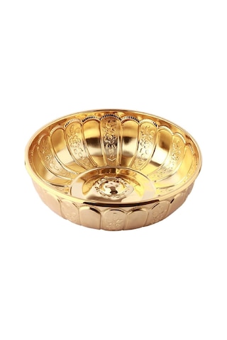 Otantik Osmanlı Motifli Hamam Tası - Altın Sarısı Renkli
