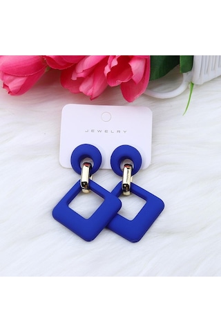 Safir Opk, 2023'ün Yeniliği, 12 Renk, Kare Akrilik Çerçeveler, Kadınlar İçin Lüks Çok Renkli Geometrik Küpe, Takı Pd1488 Çok Renkli