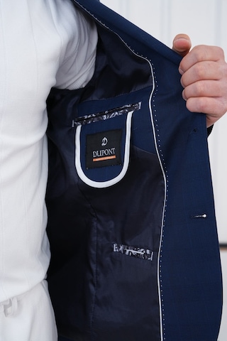 Dupont Classics Dupont Slim Fit Mono Yaka 6 Drop Çift Yırtmaç Keten Erkek Blazer Ceket - Nefes Alabilir Hafif Ceket Lacivert