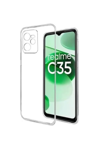 Kvy Realme C35 Kamera Korumalı Süper Silikon Kılıf