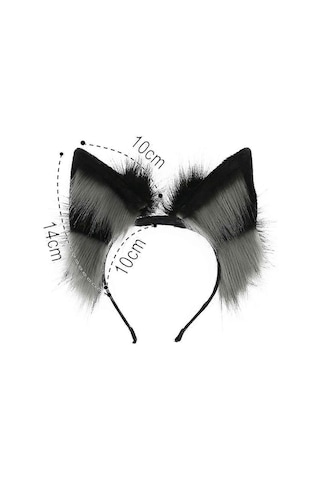 El Yapımı Kurt Tilki Kürk Kulaklı Kostüm Hayvan Parti Kafa Bandı Cadılar Bayramı İçin Çok Renkli