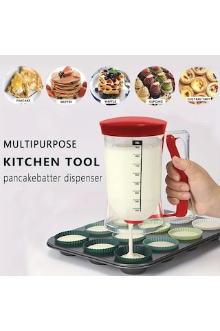 Elmpaly Transparent Kırmızı Katlanır Pankek Waffle Makinesi Fırça li