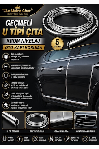 Land Rover Range Rover Vogue Geçmeli U Tipi Çıta 5 Metre Krom Nikelaj Oto Kapı Koruma