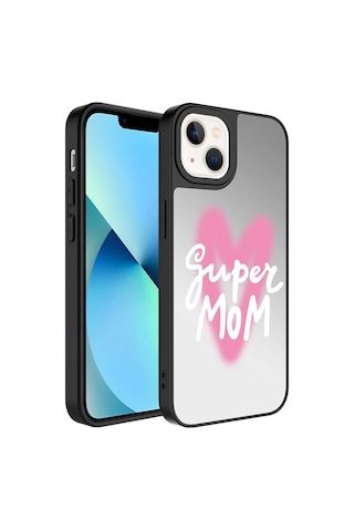 Apple Uyumlu iPhone 13 Kılıf Aynalı Desenli Kamera Korumalı Parlak Zore Mirror Kılıf