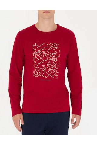 Pierre Cardin 6030 Uzun Kol Erkek Pijama Takımı V1 Bordo