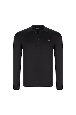Dewberry Erkek Polo Yaka Sweatshirt 7'li Set %70 Pamuk Nakışlı Uzun Kollu Sweat Siyah-lacivert-haki-gri-camel-kahve-indigo