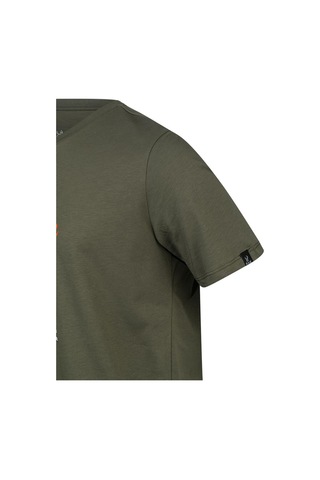2as Alex Baskılı Erkek Sıfır Yaka T-shirt 042 Haki