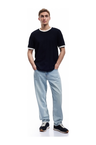 Koton Normal Bel Pamuklu Vintage Straight Fit Jean Pantolon Açık İndigo 5sam40177nd Açık İndigo