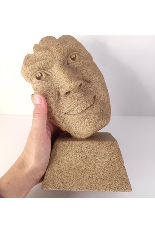 Biblo Gülen Adam Heykeli Hediye Sanat Ev Dekorasyon Ofis Masa Süsü Hediye Dekoratif