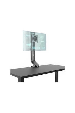 Npo Std2101b 17"-32" Vesa Uyumlu 180 Yükseklik Ayarlı Kablo Yönetimli Tekli Monitör Standı