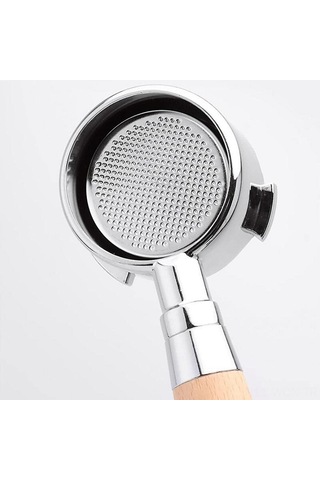 Neevoyu 51mm Gömlekli Paslanmaz Çelik Kahve Portafilter, Ahşap Kolu, Profesyonel Filtreleme Ve Ekstraksiyon Aksesuarı Diğer