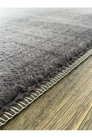 Melena Carpet Premium Modern Peluş Halı Kaymaz Taban Yumuşak Dokulu Lüks Salon Halısı Antrasit
