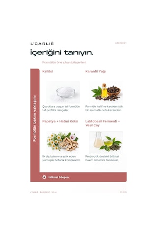 L'carlıe Babydent Bebek Ve Çocuk Diş Bakım Jeli 50 Ml