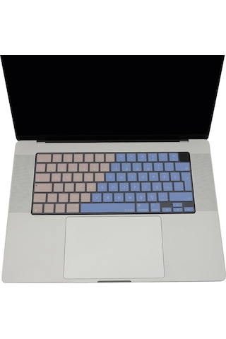 Apple Uyumlu MacBook Klavye Koruyucu Türkçe Q Silikon İnce Hafif Yıkanabilir Air 13,6-15,3 İnç Pro 14,2-16,2 İnç M1-m2-m3-m4-m5 Mavi Pembe