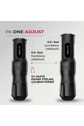 Fk Irons One Adjust Gun Metal Ayarlanabilir Stroke 2.0-5.0mm Kablosuz Dövme Makinesi - Gümüş
