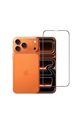 Apple Uyumlu iPhone 17 Pro Uyumlu Tam Kaplayan Darbeye Dayanıklı Kırılmaz Cam Seramik Ekran Koruyucu
