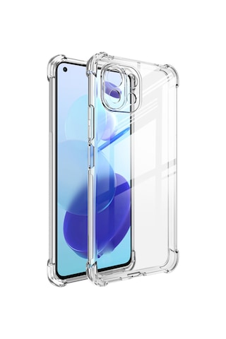 Xiaomi Mi 11 Lite 5G Uyumlu Kapak Kamera Korumalı Antişok Airbag Köşe Korumalı Silikon Şeffaf Kılıf