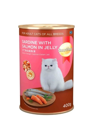 Smart Heart Kedi Konservesi Jöle İçinde Somon Ve Sardalyalı 400 Gr