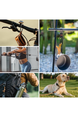 11 mm Siyah Karabina, Kamp, Hamak ve Outdoor Yaylı Kanca Dağcılık Kamp Malzemeleri Salıncak Anahtar Askı