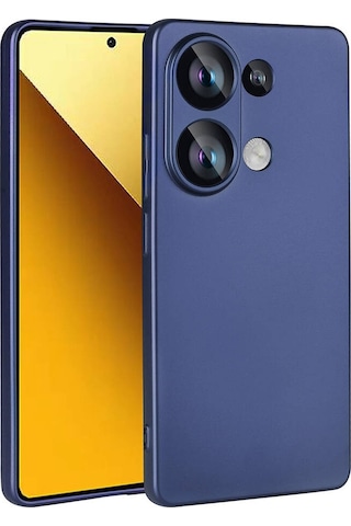 Noktaks - Xiaomi Uyumlu Xiaomi Redmi Note 13 Pro 4g - Kılıf Mat Renkli Esnek Premier Silikon Kapak - Lacivert