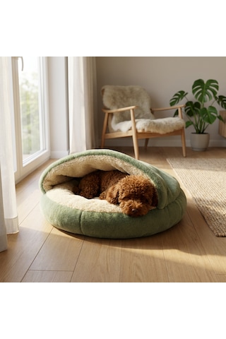 Kanguru Model Yuvarlak Kedi/köpek Yatağı